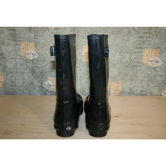 Hunter Deep Blue Ankle Rain Boots 8 / 39 - Picture 4 of 7